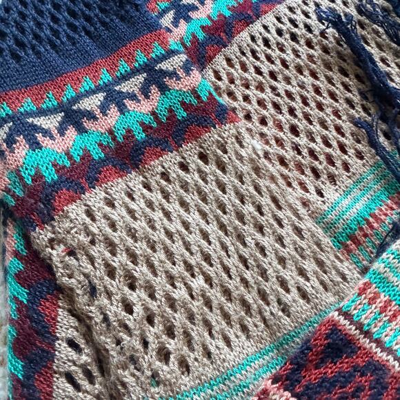 Say What open front Asymmetrical Cardigan Sweater Sz S Boho Western Aztec Knit - Picture 13 of 13